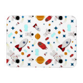 キッズアウタースペース&宇宙飛行士パターン マグネット (横)