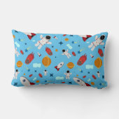 キッズアウタースペース&宇宙飛行士パターン ランバークッション (裏面)