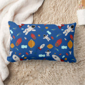 キッズアウタースペース&宇宙飛行士パターン ランバークッション (ブランケット)