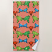 キッズアクソトテルサラマンダー ビーチタオル (正面)