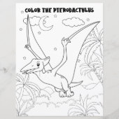 キッズアクティビティキュートおもしろい恐竜カラーリングページ (正面)