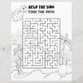 キッズアクティビティステゴサウルス恐竜の迷路おもしろいパズル (裏面)