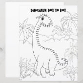 キッズアクティビティ恐竜がドットを数字で結ぶ (正面/裏面)