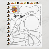 キッズアクティビティ感謝祭カード シーズンカード (正面/裏面)