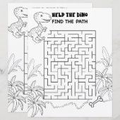 キッズアクティビティTレックス恐竜の迷路おもしろいパズル (正面/裏面)