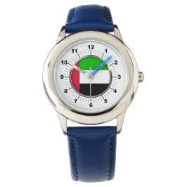 キッズアジャスタブルエミレーツ国旗の青い番号 腕時計