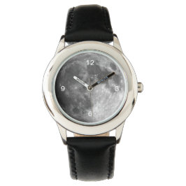 キッズアダルトリストウォッチ – 月のクローズアップ 腕時計