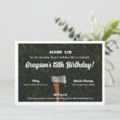 キッズアックススロー誕生日パーティー 招待状 (スタンド正面)