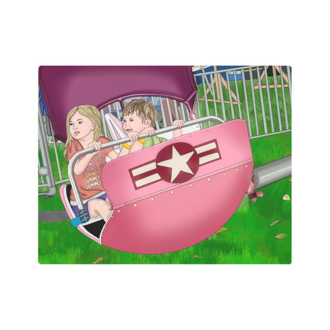 キッズアットカーニバルアお洒落ート メタルプリント (正面)