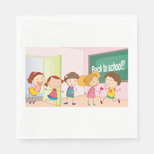 キッズアットスクール紙ナプキンス スタンダードランチョンナプキン (正面)
