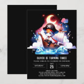 キッズアドラブルパイレーツ誕生日 招待状 (正面/裏面)