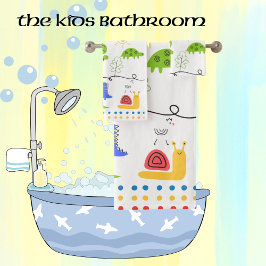 キッズアニマルをテーマにしたスケッチ バスタオルセット