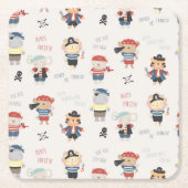 キッズアニマルクルーパーティー海賊広場紙コースター スクエアペーパーコースター (正面)