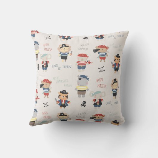 キッズアニマルクルーパーティー海賊装飾用クッション クッション (裏面)