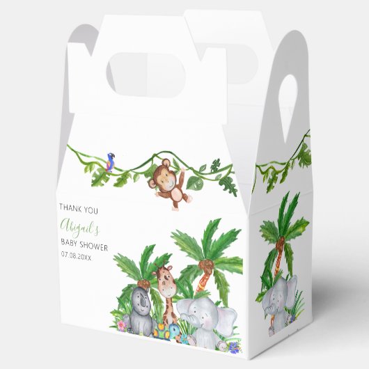 キッズアニマルサファリ赤ちゃんシャワー フェイバーボックス (オープン)