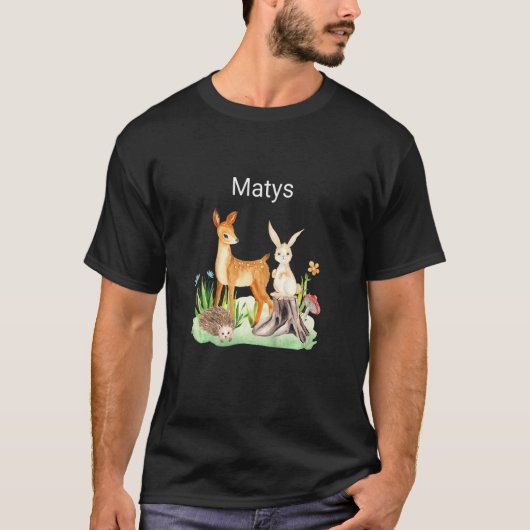 キッズアニマルディアウサギハリネズミMatys Tシャツ (正面)