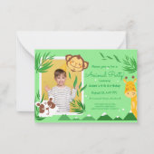 キッズアニマル誕生日、フォトアニマル誕生日 ノートカード (正面)