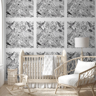 キッズアニマル&フラワーカラーリング 壁紙