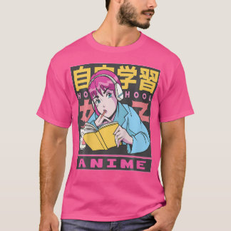 キッズアニメとスケッチ私はアニメが大好きクール Tシャツ