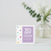 キッズアパレルブティッククーポンカードセール 割引カード (スタンド正面)