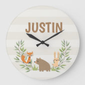 キッズアパーソナライズされたクリル壁時計 ラージ壁時計 (正面)