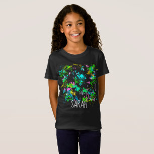 キッズアパーソナライズされたーティ絵を描スト(ばちゃばちゃ)跳ねる Tシャツ