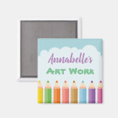 キッズアパーソナライズされたートペンシル マグネット (正面/裏面)