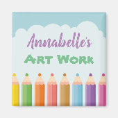 キッズアパーソナライズされたートペンシル マグネット (正面)