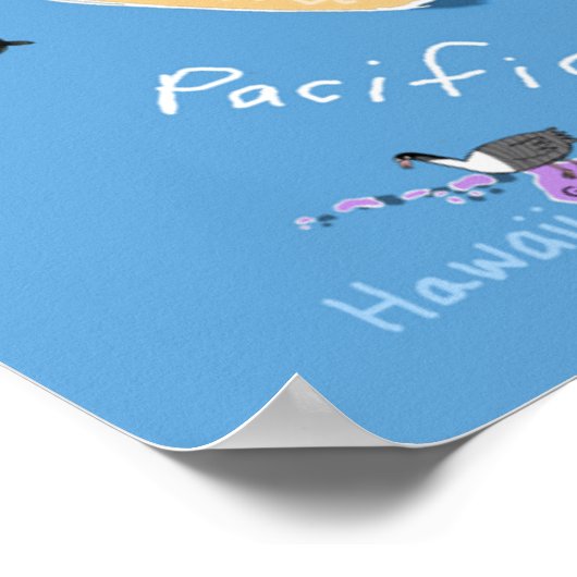 キッズアメリカの地図 ポスター (角)