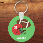 キッズアメリカンフットボールのヘルメット名 キーホルダー (正面)