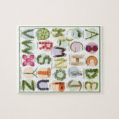 キッズアルファベカラフルットパズル – 教育用食品 ジグソーパズル (横)