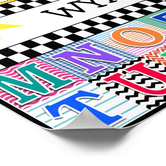 キッズアルファベットアート11x11 パーソナライズされた ポスター (角)