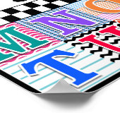 キッズアルファベットアート16x16 パーソナライズされた ポスター (角)