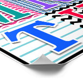 キッズアルファベットアート24x24 パーソナライズされた ポスター (角)