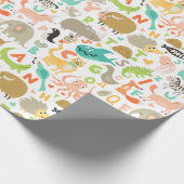 キッズアルファベットパターン ラッピングペーパー (角)