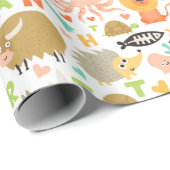 キッズアルファベットパターン ラッピングペーパー (ロールコーナー)