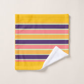 キッズアルファベットレインボーストライプズ バスタオルセット (ウォッシュタオル)