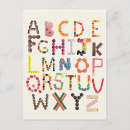 キッズアルファベット新学期キャンディハロウィーンABC ポストカード