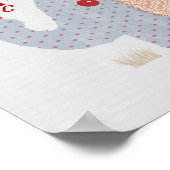 キッズアルファベレゾウかわいい子供部屋ルーム ポスター (角)