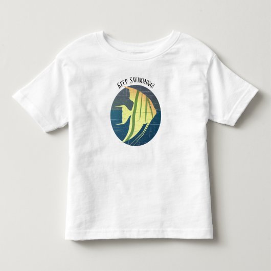 キッズアンジェフ保ィッグ水泳動揺して トドラーTシャツ (正面)