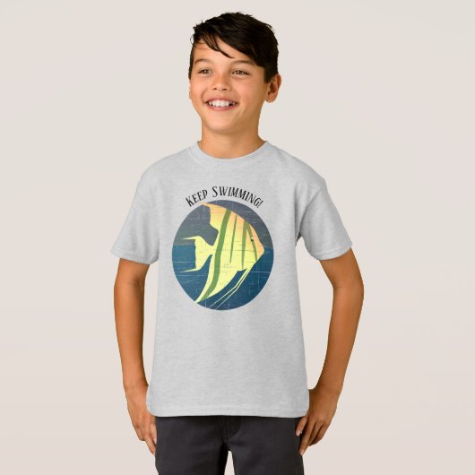 キッズアンジェフ保ィッグ水泳動揺して Tシャツ (正面フル)