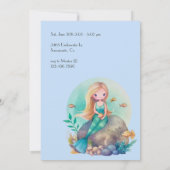 キッズアンダーザシーマーメイド誕生日 招待状 (裏面)