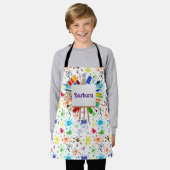 キッズアーティストカスタマイズ エプロン (着用した状態)