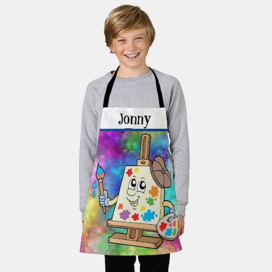キッズアーティスト エプロン (着用した状態)