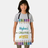 キッズアートパーソナライズされた名エプロン エプロン (インサイチュ)