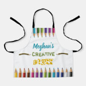 キッズアートパーソナライズされた名エプロン エプロン (正面)