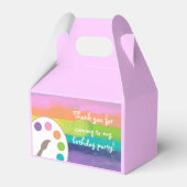 キッズアートパーティーの好意ボックス フェイバーボックス (正面サイド)