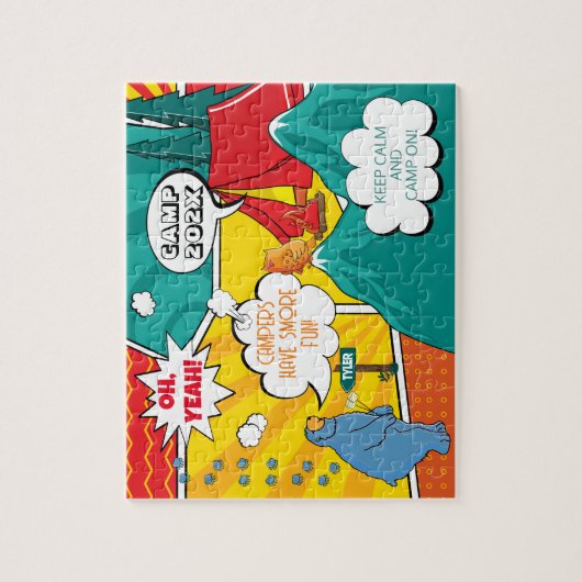 キッズアートポップ・アートのサマーキャンプ ジグソーパズル (縦)