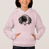 キッズアート先住民フード付きスウェットシャツ野生生物先住民アートフード付きスウェットシャツ (正面)