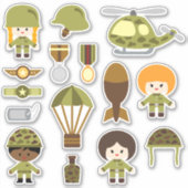 キッズアーミーステッカー シール (正面)